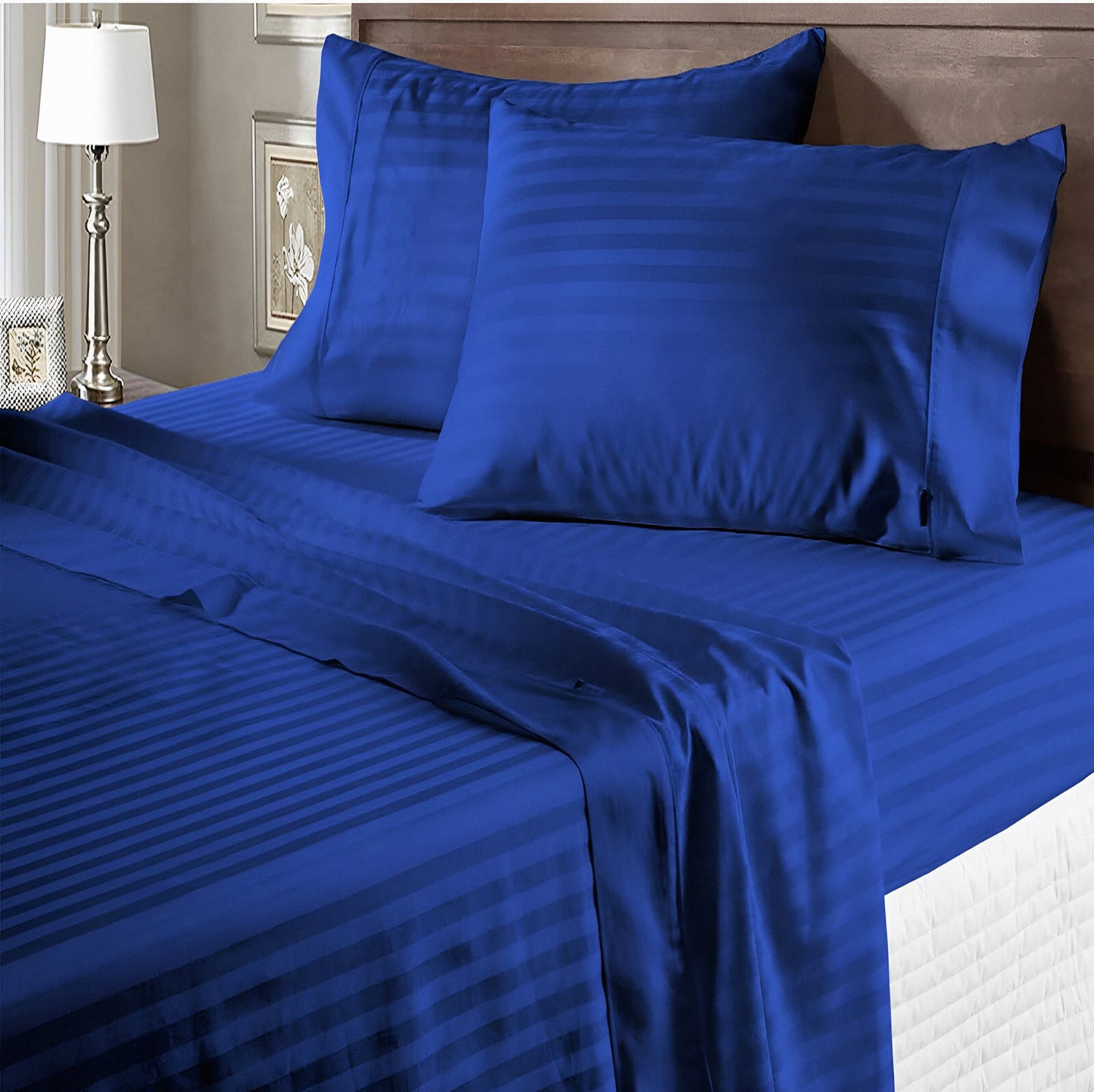 Elegant Solid Light Blue Bedsheet for Bedroom Decor
