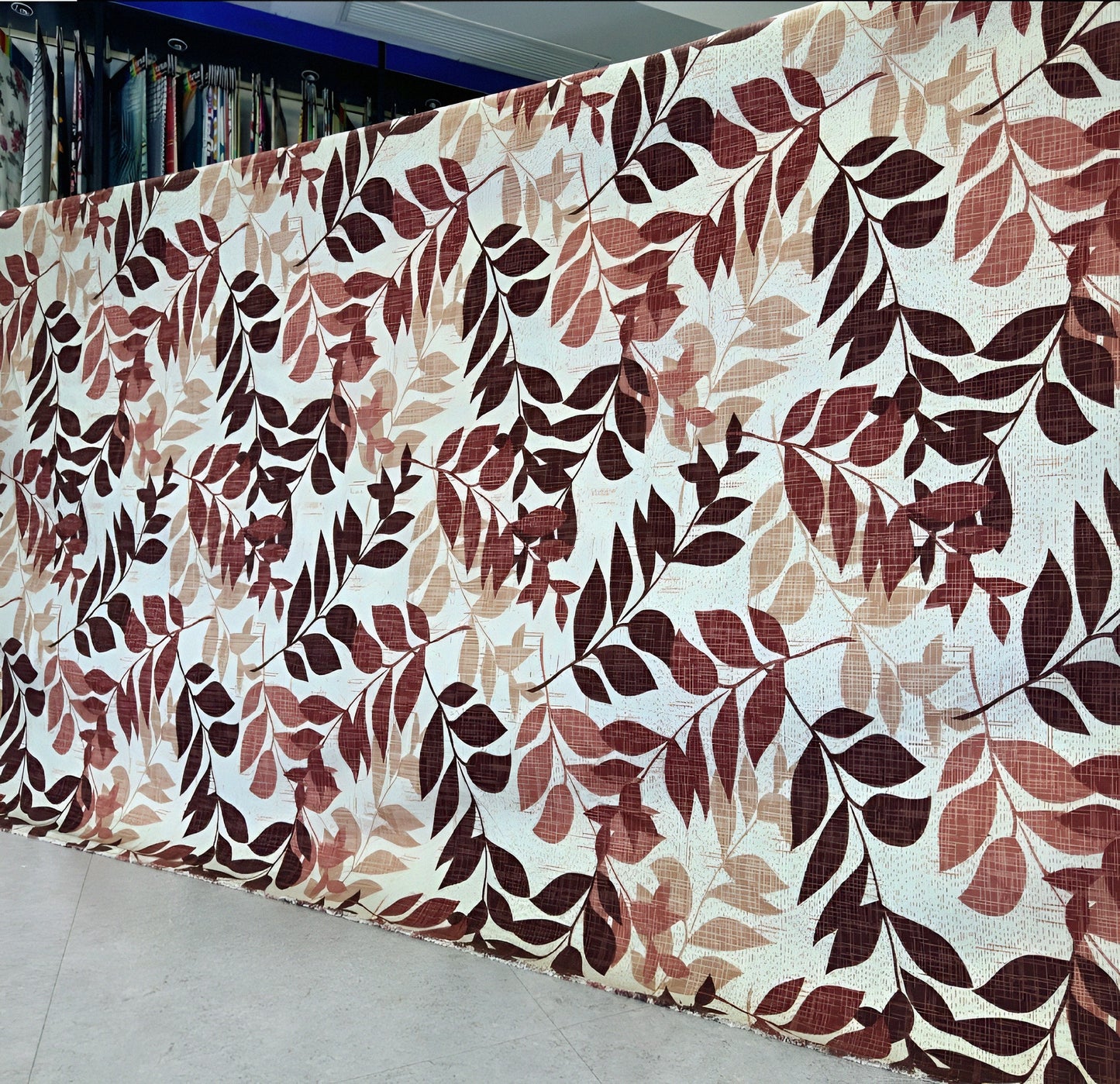 Brown and beige leaf print bedsheet for modern bedroom décor