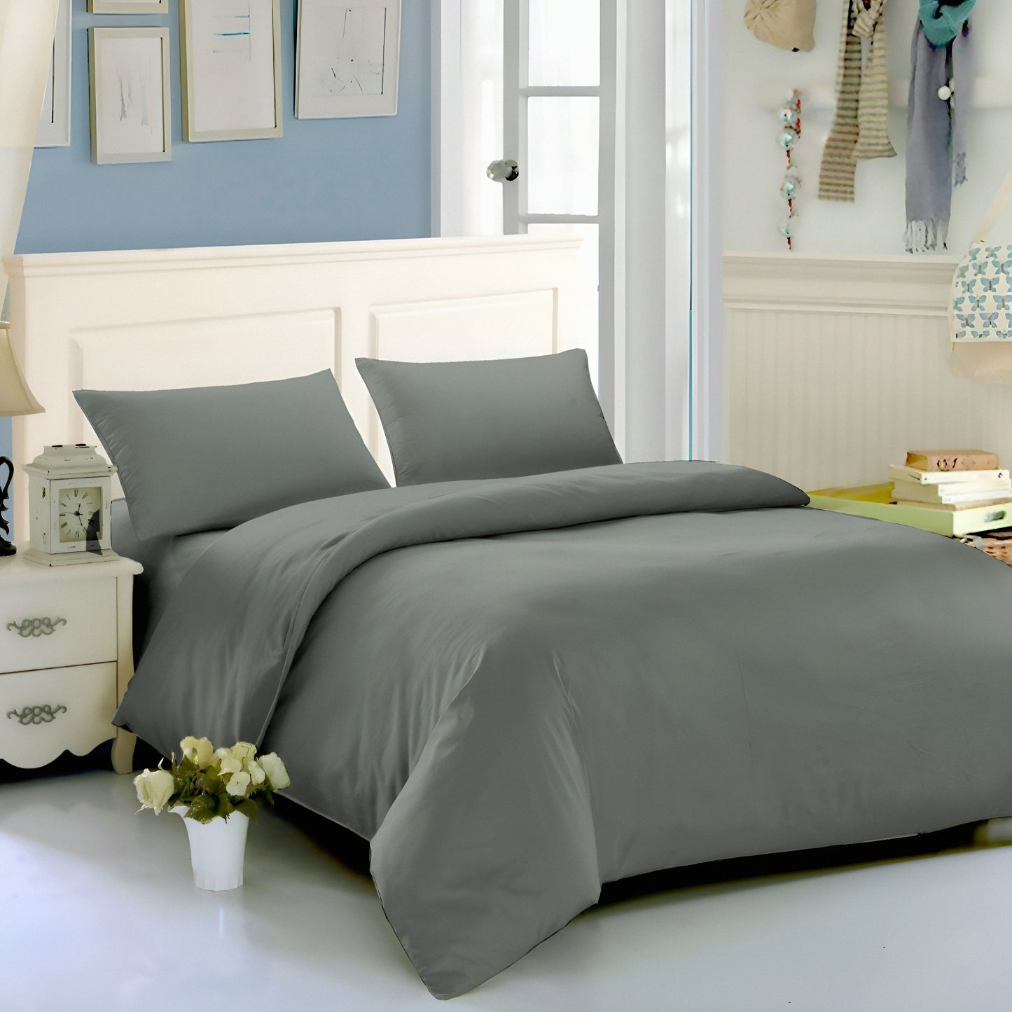 Premium cotton bedsheet with pillows – مفارش سرير ناعمة فاخرة الإمارات