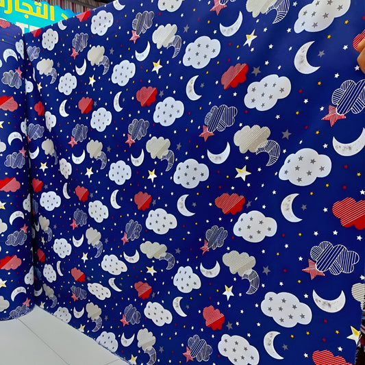 Soft cotton, starry design & cozy nights — wholesale rolls in uae