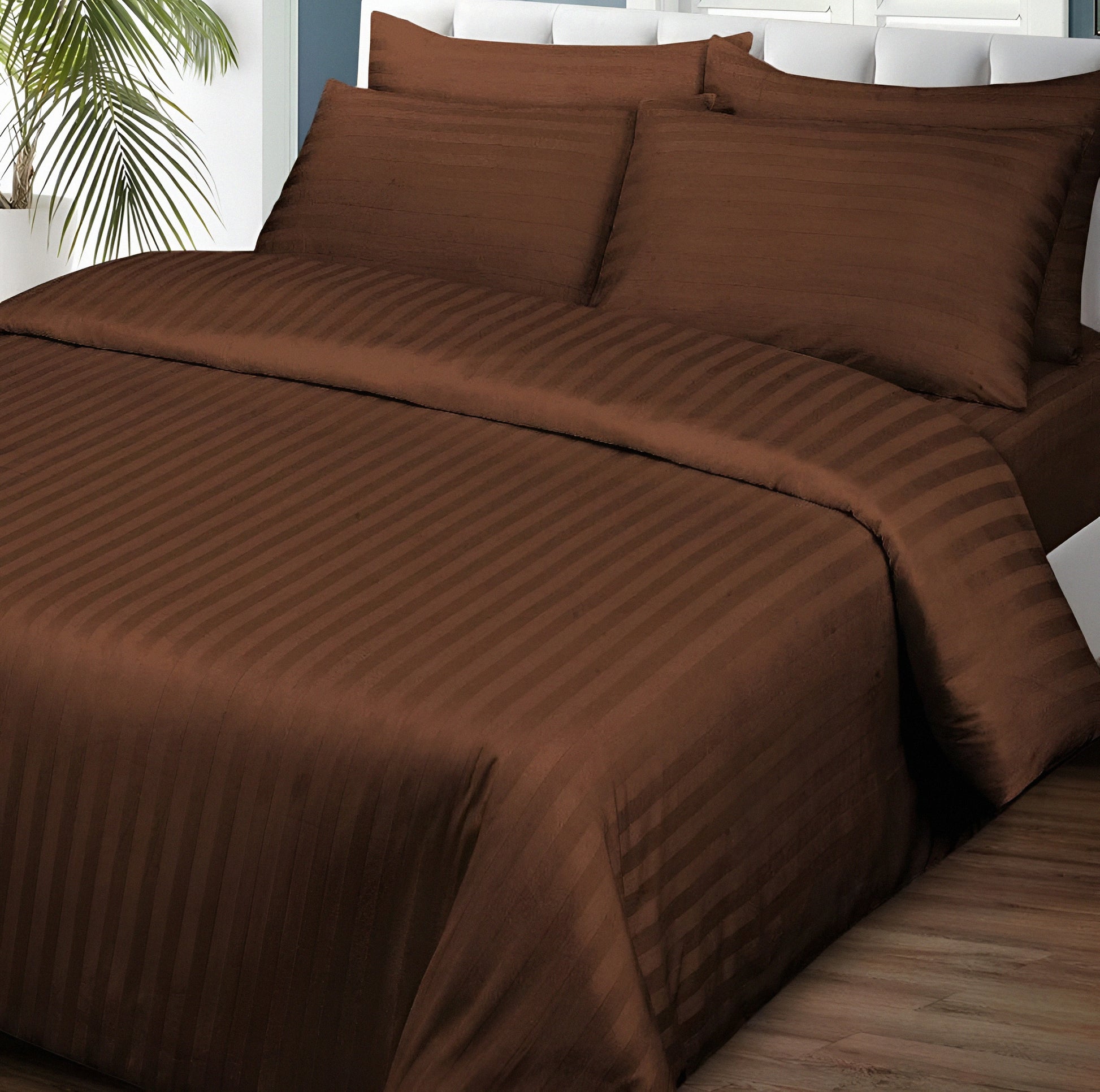 Soft Cotton Plain Blue Bedsheet with Pillow Covers