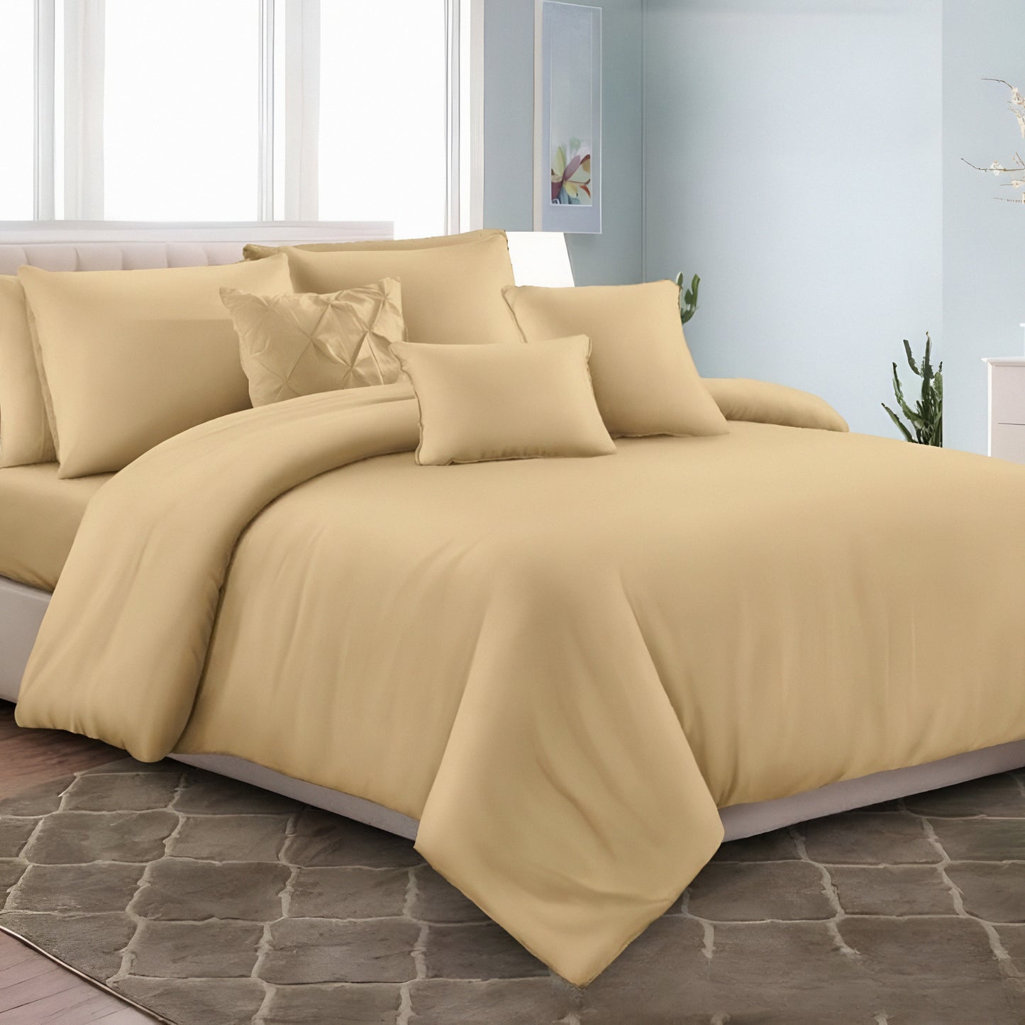 Premium plain bedsheet soft and elegant mix cotton bedsheet in UAE