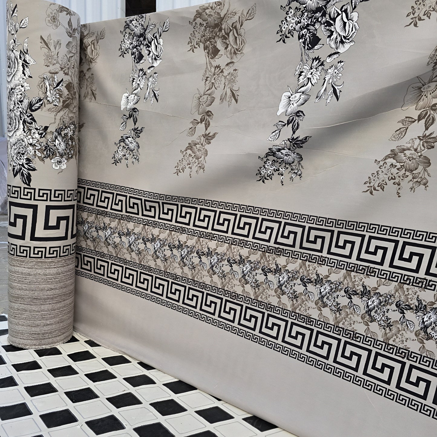 Floral printed luxury bedsheet fabric roll for wholesale bedding use