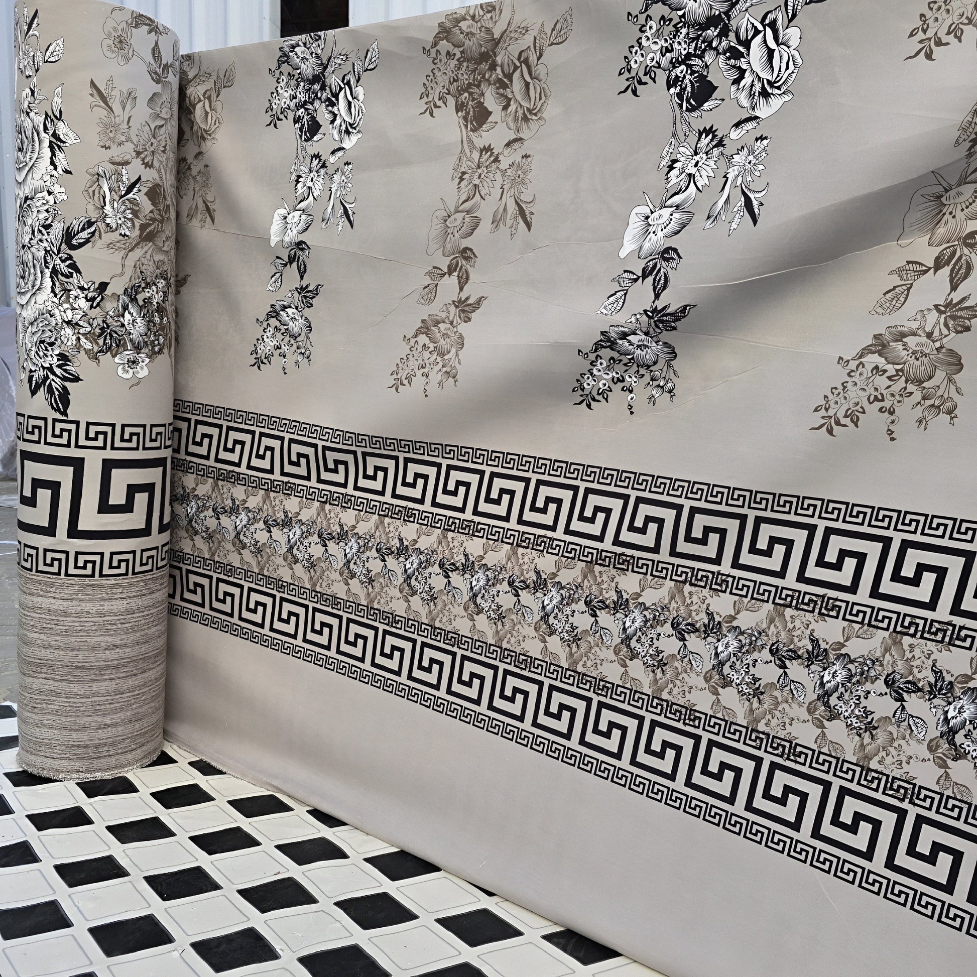 Floral printed luxury bedsheet fabric roll for wholesale bedding use