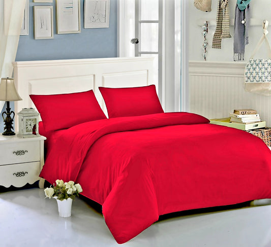 Luxury plain red bedsheet 