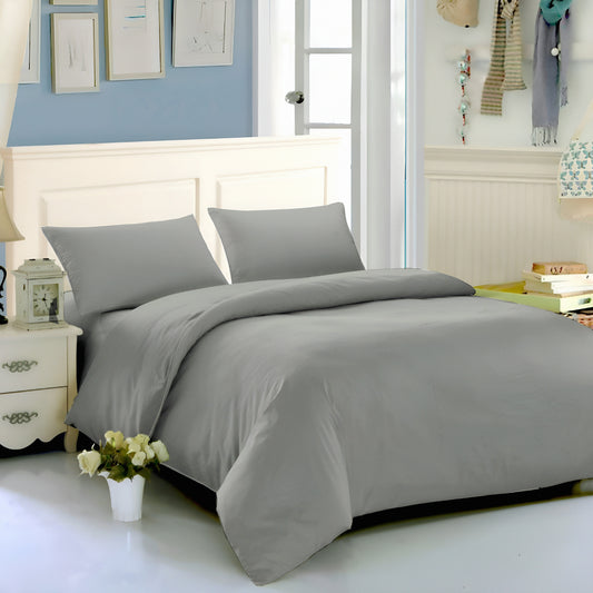 Soft grey luxury bedsheet set for UAE bedrooms – ملاية رمادي فاخرة