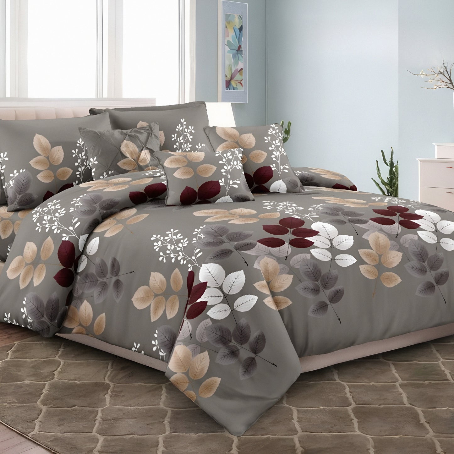 Premium floral mix cotton bedding set in uae. Available in all sizes and rolls for wholesale