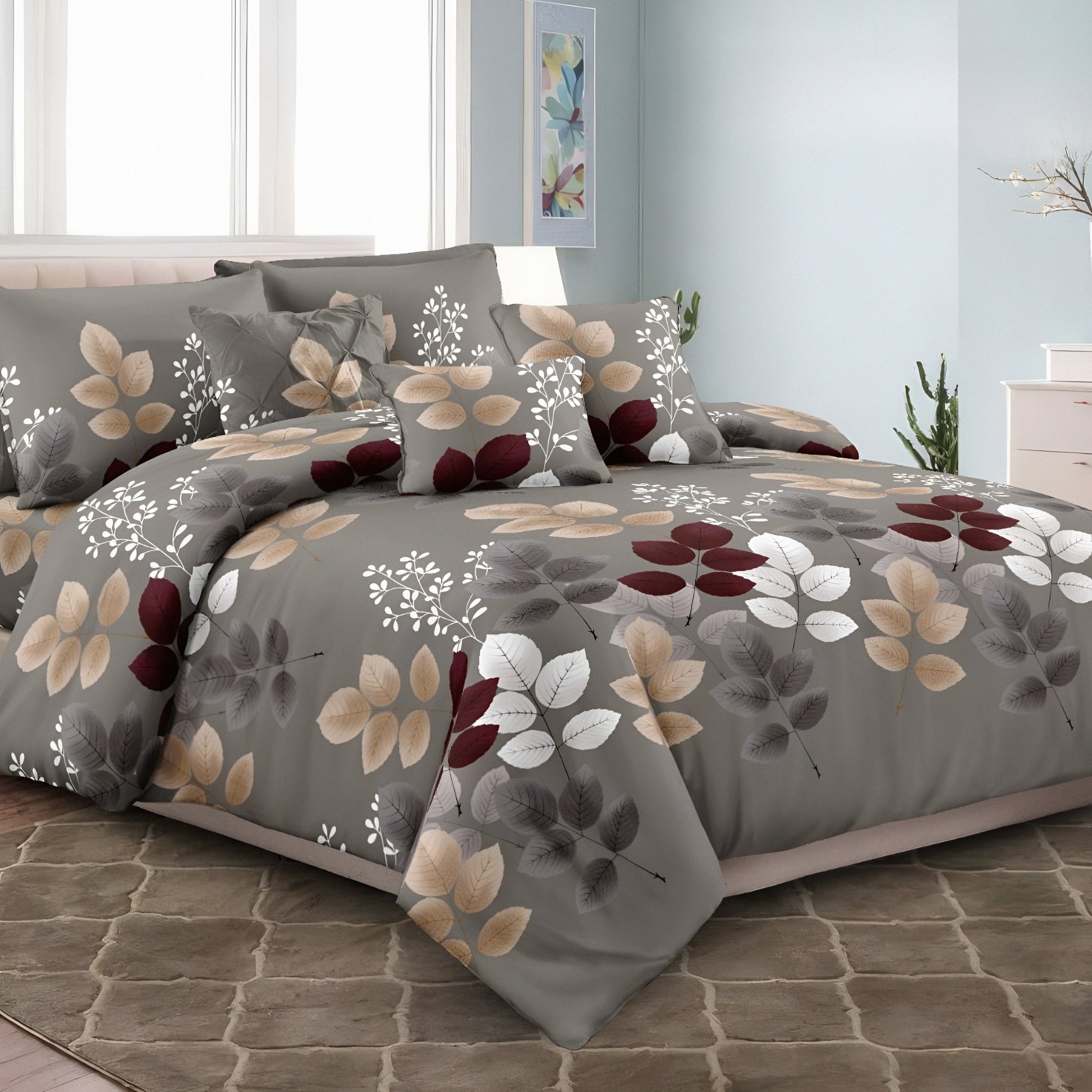 Premium floral mix cotton bedding set in uae. Available in all sizes and rolls for wholesale